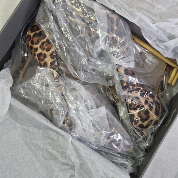 Ann Taylor Beck Leopard Print Calf Hair 3.5” Loafer Stiletto Heel Pump 9M - Picture 14 of 14